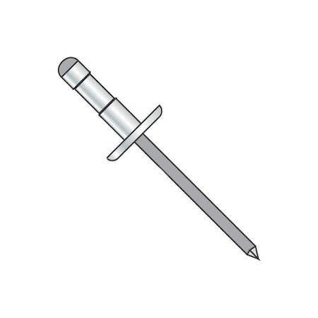 Newport Fasteners Multi-Grip Rivets, Low Profile Head, 3/16" Dia., Aluminum Body, 5000 PK 245805